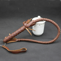  Pure Bull Leather Whip to whip horsewhip Whip Horseback Riding Dance Anti-Body Whip Martial Arts Whip and TV props