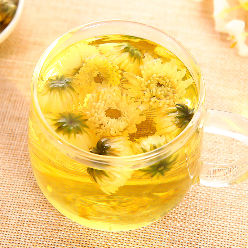 溢香醇旗舰店溢香醇花草茶 菊花茶 饮料可搭枸杞金银花茶茶叶杭白菊胎菊王罐装3