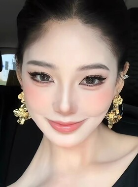猫女的心事金色花朵耳环女个性欧美夸张长款耳坠轻奢高级感耳饰