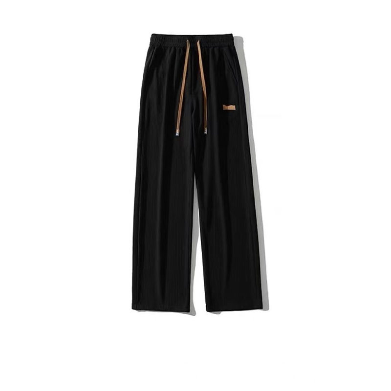 休闲裤男士夏季薄款直筒冰丝速干潮牌运动裤2025新款宽松阔腿长裤 - 图3