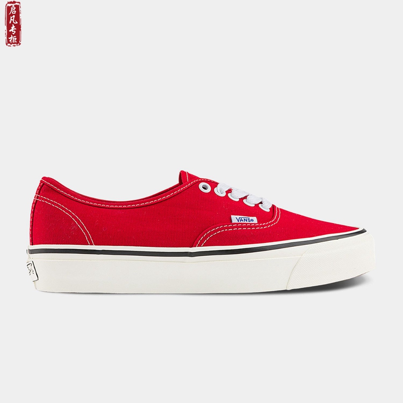 VANS PREMIUM高阶系列AUTHENTIC红色低帮男女鞋帆布鞋VN000CQABOP - 图2