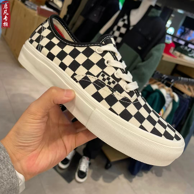 VANS Skate SK8-Hi PRO黑白棋盘格滑板鞋VN0A5KYBFS8/VN0A5FC8FS8-图1