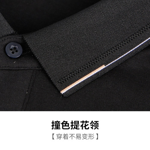 【撞色刺绣】才子男装翻领Polo衫长袖男2025春秋新款休闲中年T恤 - 图2