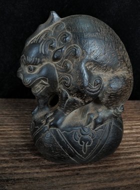 摆件手工雕刻望天宠雅居茶社