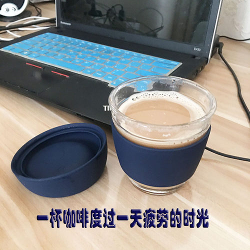 咖啡随行杯钢化玻璃咖啡杯小号8OZ便携随手杯咖啡店定制杯 - 图2