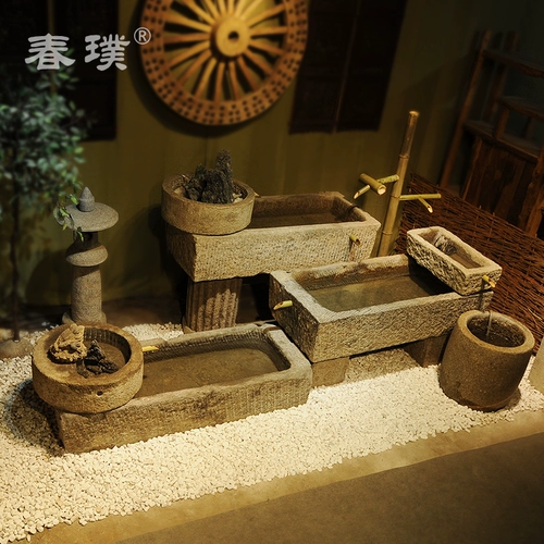 Бычий впадины комбинированный внутренний двор крупнопрокатанный ландшафтный сад