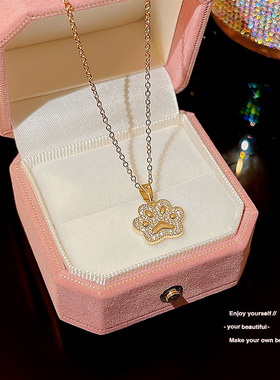 韩版钛钢项链轻奢小众设计感吊坠