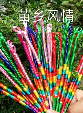 民族风红绳子编织情侣手链