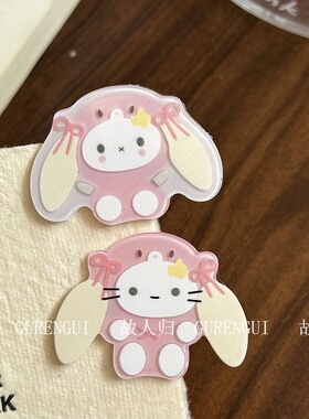 新卡通搞怪款潦草小兔猫咪搞笑可爱刘海鸭嘴夹百搭少女发夹发饰女