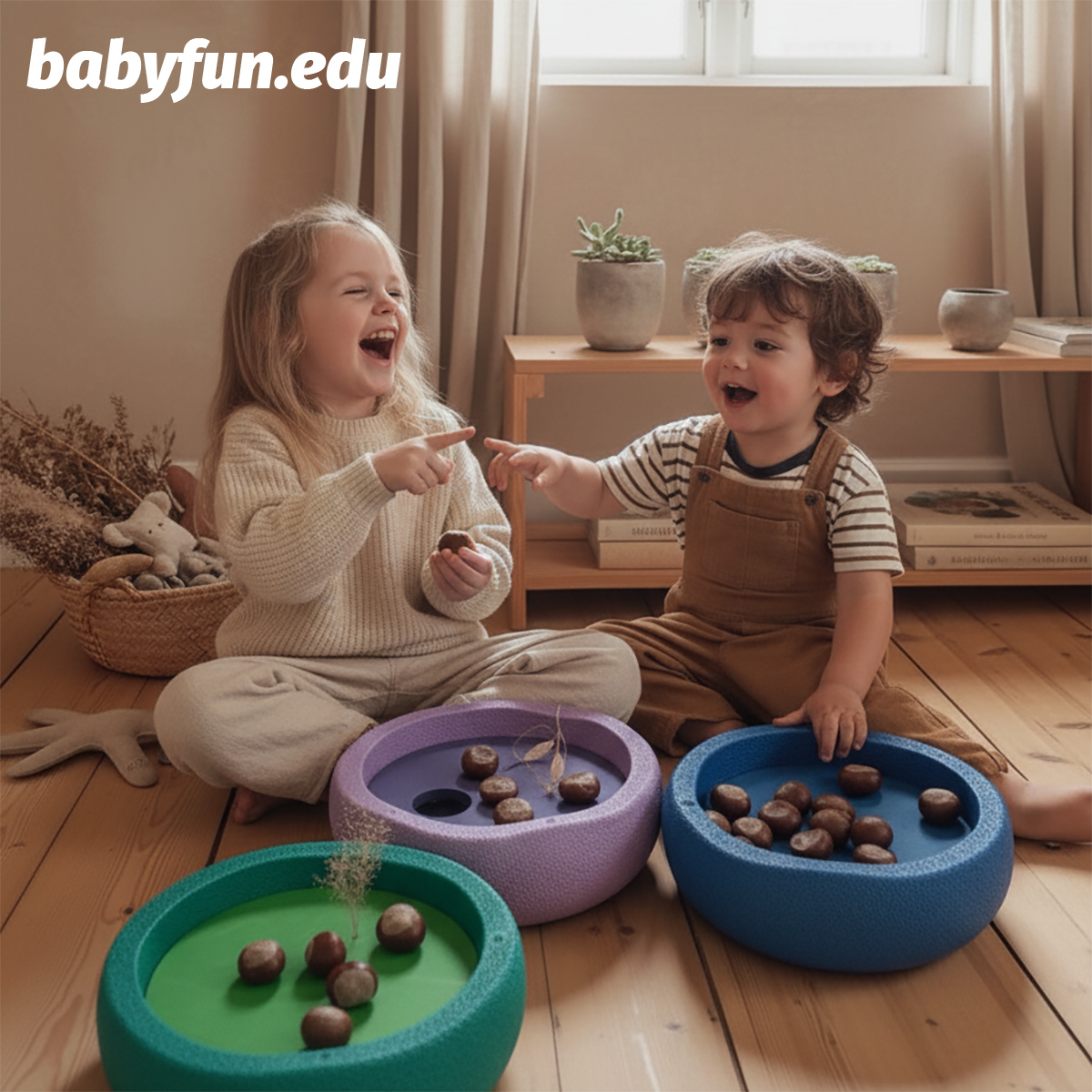 BABYFUN过河石平衡感触板圆板积木儿童早教彩虹板幼儿园早教玩具 - 图1