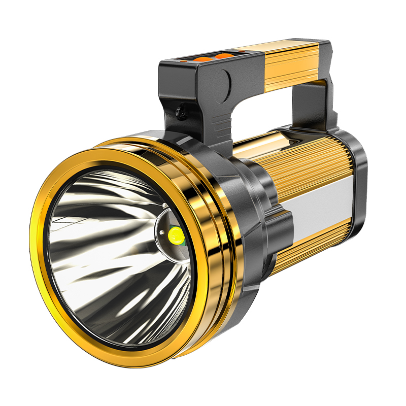 手電筒強光充電戶外遠射超亮大功率家用led巡邏應急手提探照燈_微笑鯊雙鯊專賣店_戶外_登山_野營_旅行用品