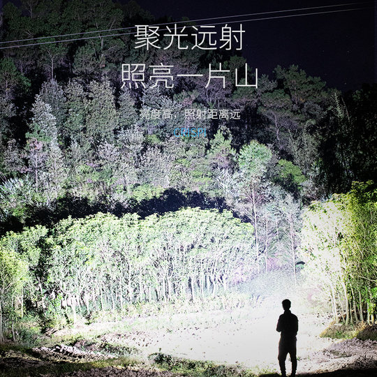 Quad-core wick blasts bright long-range flashlight