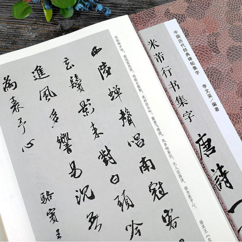 米芾行书集字唐诗一百首收录米芾行书经典行书碑帖集字古诗词作品集临摹教程正版行书毛笔书法字帖米芾蜀素帖苕溪诗卷集字古诗-图2