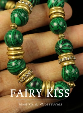 复古绿松石高级感女款石头串珠项