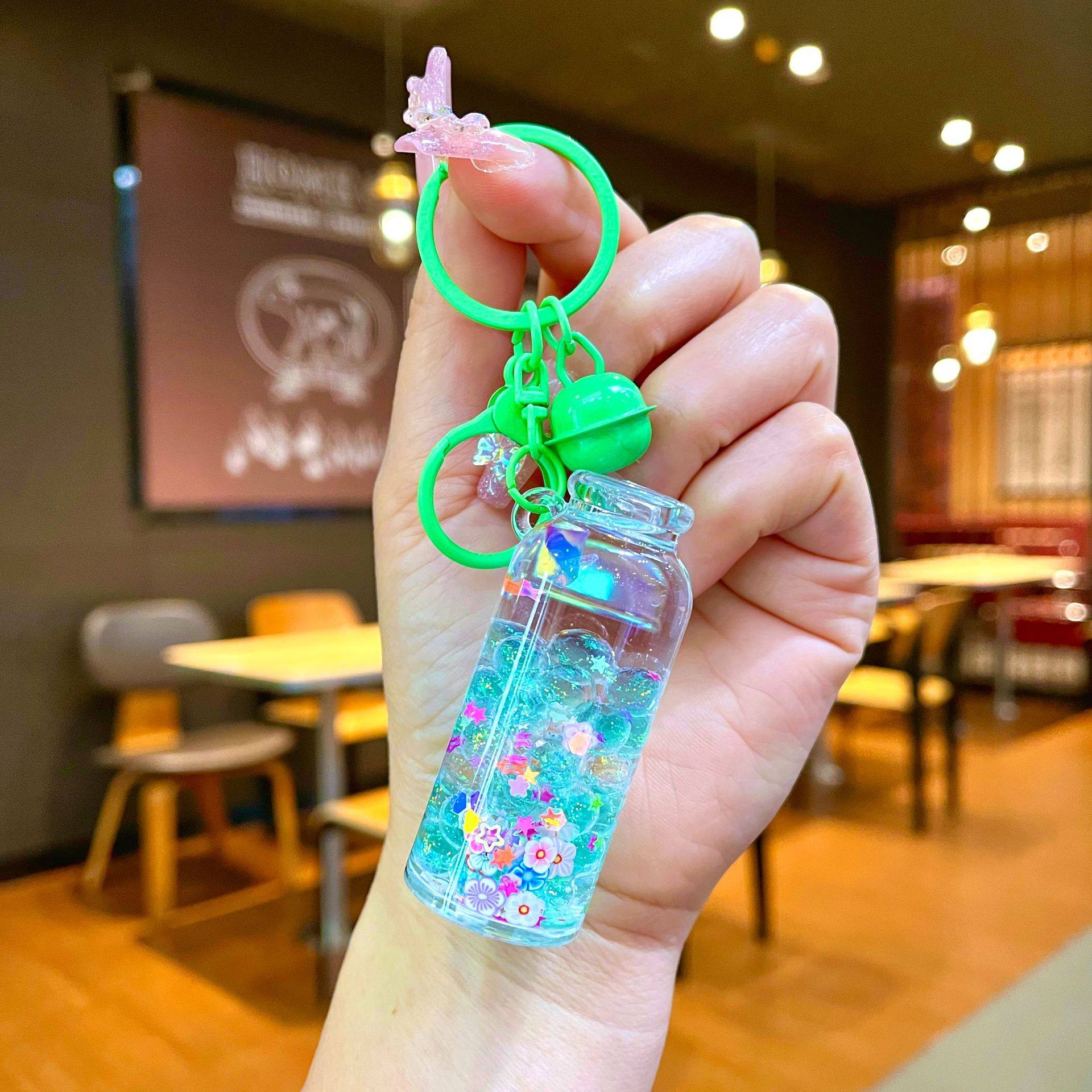 漂流瓶钥匙扣夜光高瓶钥匙扣挂件儿童书包挂饰入油流沙钥匙链,淘宝优惠券,粉丝福利购,淘宝优惠卷