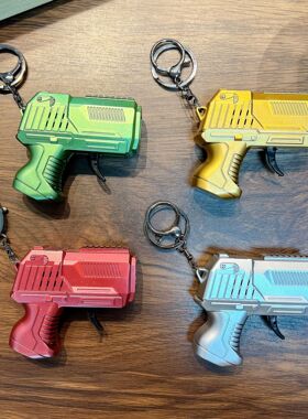 钥匙扣解压玩具旋转齿轮火花火石