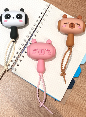 卡通摇晃发声卡皮巴拉锤子钥匙扣