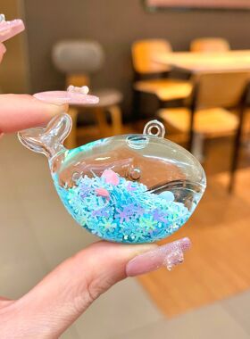 蓝色雪花彩珠棒棒糖亚克力瓶流沙
