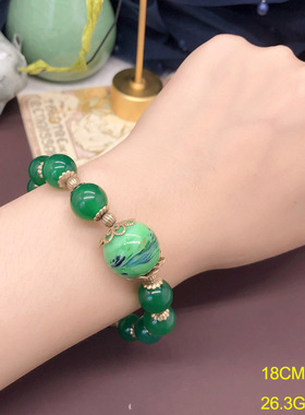 玛瑙圆珠链新中式国潮风做项链