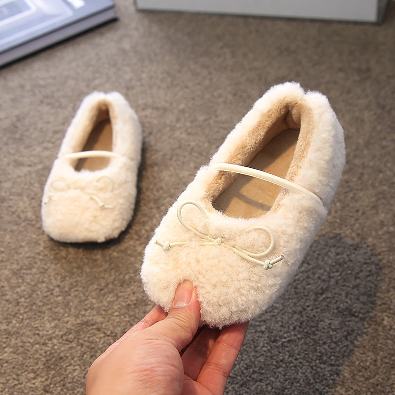 女童毛毛鞋小童宝宝棉鞋2024冬款儿童二棉鞋子加绒保暖毛绒豆豆鞋,淘宝优惠券,粉丝福利购,淘宝优惠卷