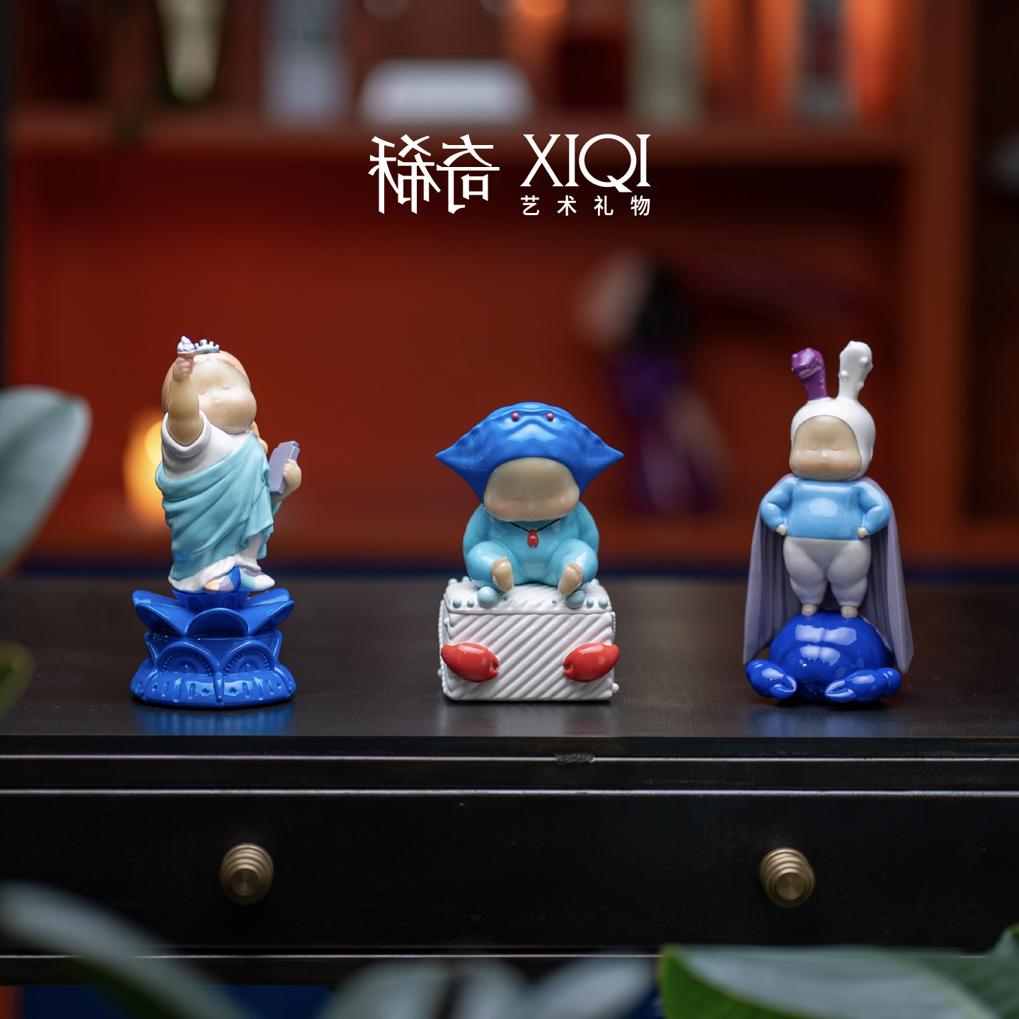 稀奇艺术十二星座《双鱼座》女生生日礼物桌面少女摆件饰品
