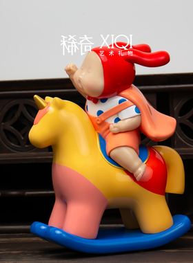 稀奇艺术《超级马力》家居玄关雕塑温馨摆件乔迁生肖礼物礼盒