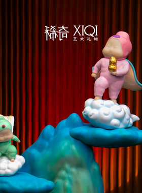 稀奇艺术新中式风格平步青云关公
