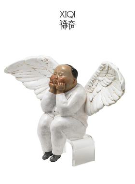 稀奇艺术风天使创意雕塑桌面摆件