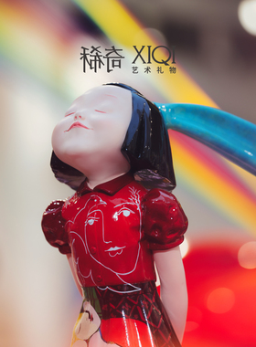 稀奇艺术向京作品《我看到了幸福梦想毕加索》高档轻奢雕塑新婚礼