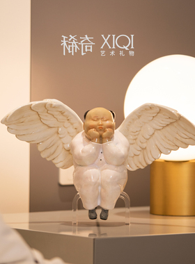 稀奇艺术风天使创意雕塑桌面摆件