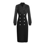 Сексуальный фонарь, лонгслив, осеннее длинное платье, V-образный вырез, средней длины