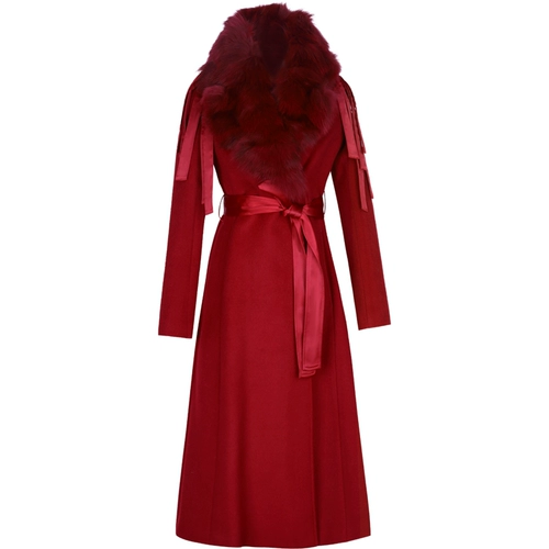 Зимняя куртка, длинное шерстяное пальто, коллекция 2021, длина макси