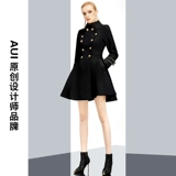 Демисезонное шерстяное пальто, демисезонная куртка, черный шерстяной корсет, в стиле Шанель, яркий броский стиль, коллекция 2023