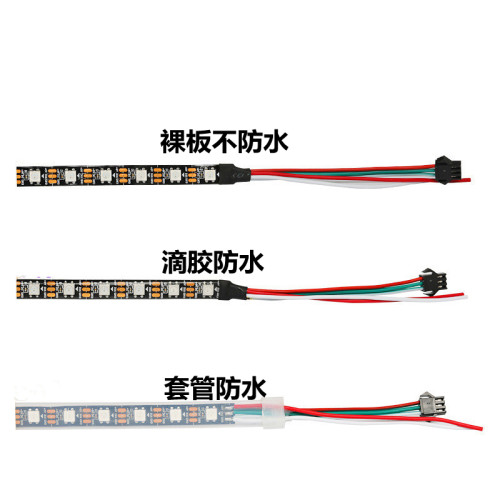 WS2812B灯带5V60灯内置ic单片机arduino编程LED全彩跑马流水灯条-图1