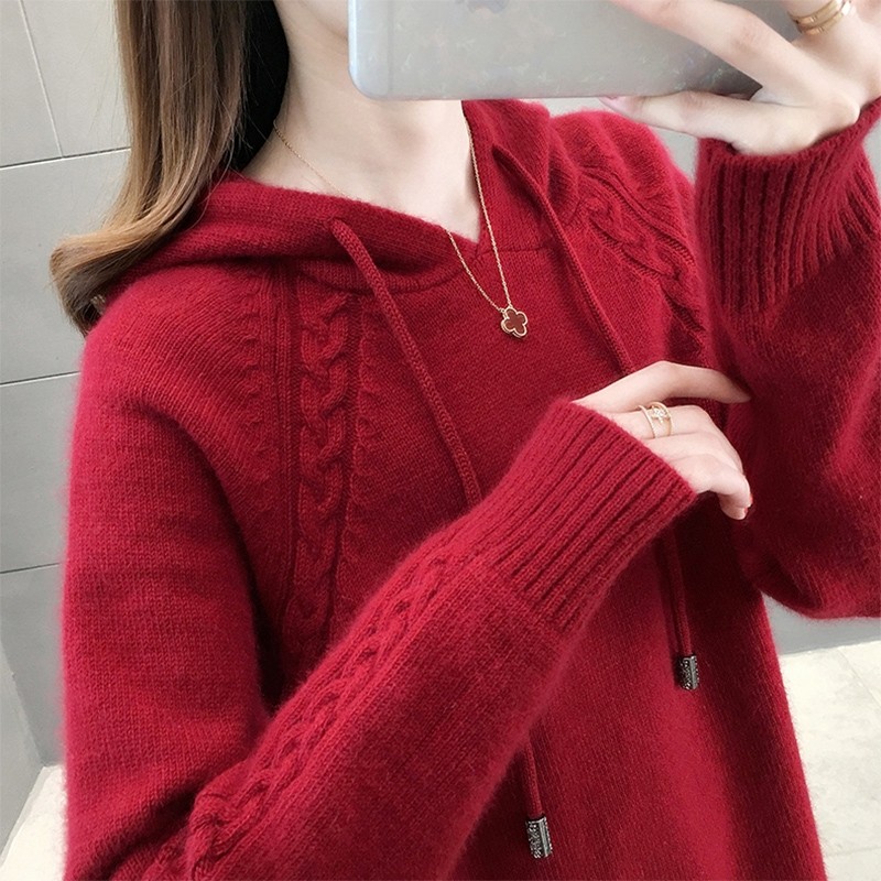 2020年新款秋冬宽松显瘦外穿风毛衣 帛夫曼毛针织衫