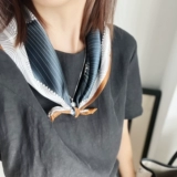 Шелковый универсальный тонкий носовой платок, модный шарф, шейный платок, в западном стиле