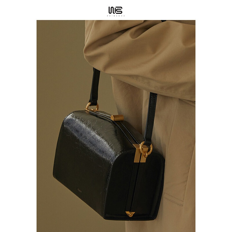 小众box 2022新款潮夹子轻奢单肩包 微芭莎女士包袋