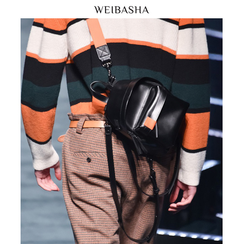 微芭莎真皮牛皮背包2020新款女包 微芭莎双肩背包