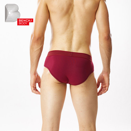 BENCH/BODY/奔趣本命年枣红内裤男士棉质纯色中腰三角内裤BUB2039 - 图1