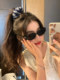 High-end retro versatile driving cat eye sunglasses