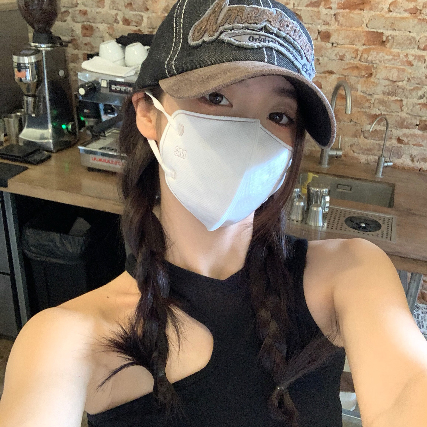 馨帮帮 做旧英文棒球帽百搭短檐遮阳帽大头围显脸小牛仔鸭舌帽女