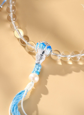 纯银DIY手工莲花三通金刚菩提