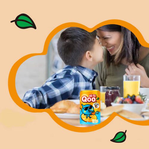 可口可乐美汁源酷儿橙汁饮料310mlX24罐装整箱国产儿童果汁饮品 - 图0