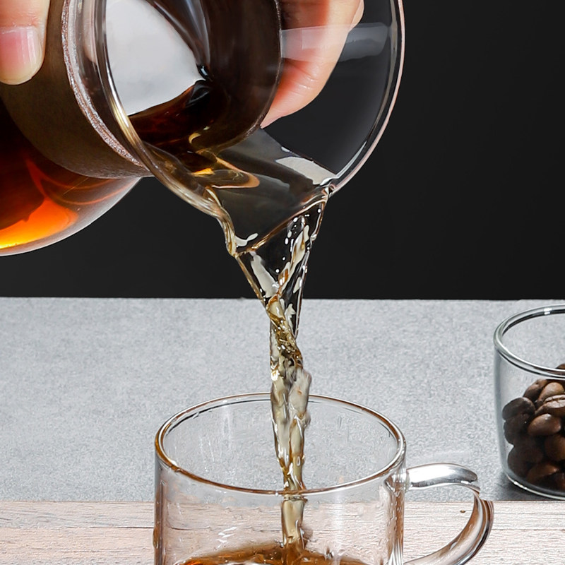 手冲咖啡壶套装玻璃带刻度咖啡分享壶过滤网咖啡漏斗滤杯免试纸,淘宝优惠券,粉丝福利购,淘宝优惠卷