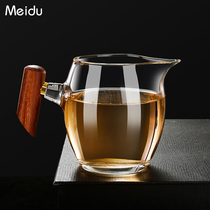 Wood Handle Justice Cup Glass Tea Filter Tea Leak Suit Heat filter Gongcup Gongfu Tea Accessories Tea Sea Sub Tea