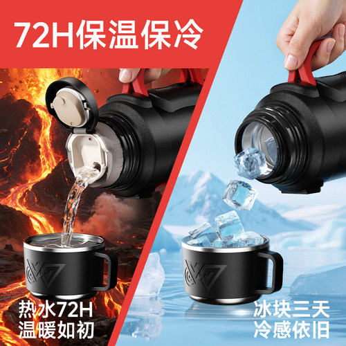 2025保温杯大容量新款保温水壶水杯大号家用户外车载保冷保温壶 - 图1