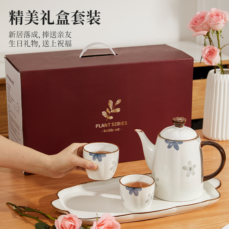 茶具套装2024新款中式待客陶瓷泡茶家用生日新婚乔迁礼物茶杯茶壶 - 图0