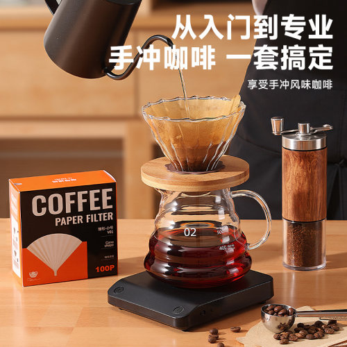 宝选手冲咖啡壶套装家用小型手摇研磨机器具户外手磨咖啡机全套 - 图3