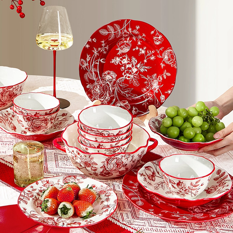 新婚礼物餐具套装送新人订婚送新娘碗碟套装礼盒朋友家用结婚礼物