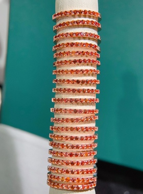 天然黄蓝宝戒指女排戒指环经典小巧时尚搭配彩色宝石晶体超赞